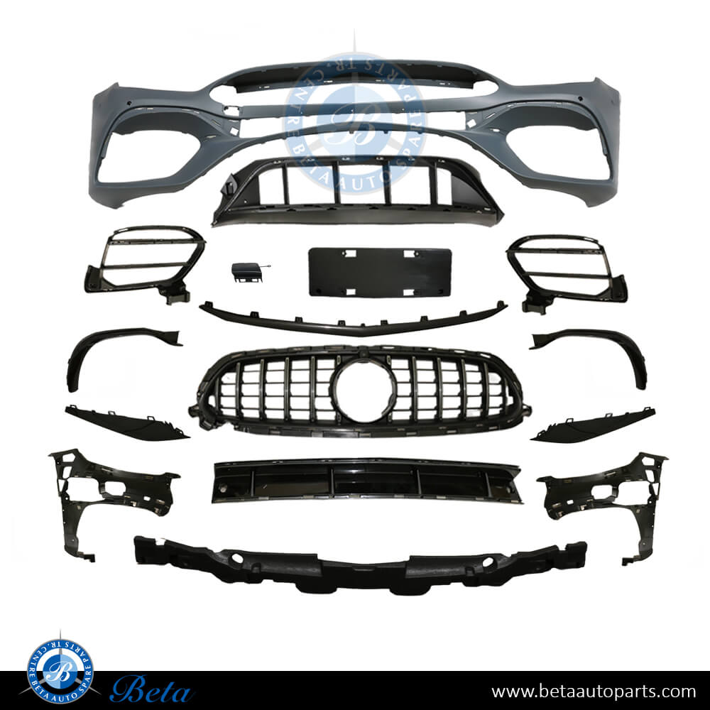 Front Bumper Assembly AMG E63 Look with PDC for Mercedes E-Class W213 2021-Up models, Part Number 2138851605 Front Bumper Assembly AMG E63 Look with PDC for Mercedes E-Class W213 2021-Up models, Part Number 2138851605